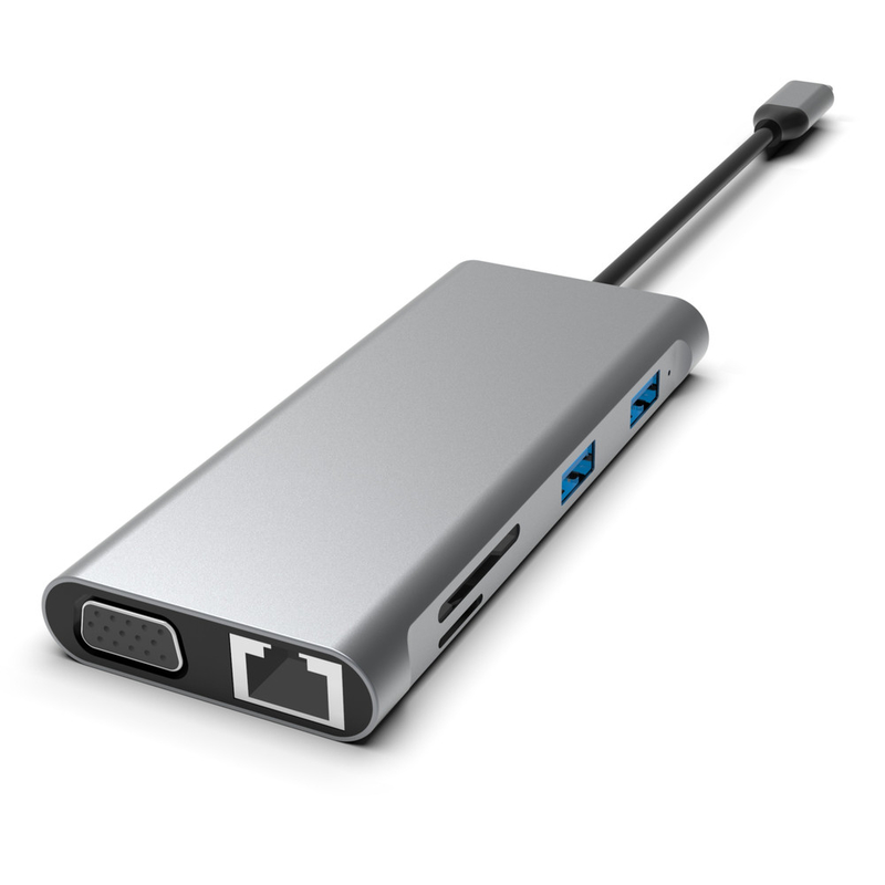 11-in-1 USB-C Hub met Dual HDMI USB 3.0 Ethernet 3.5mm Audio voor Macbook laptop
