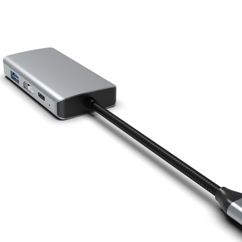 Mini 4 In 1 USB C Adapter Type C Hub Met USB 3.0 HDMI VGA USB-C PD opladen