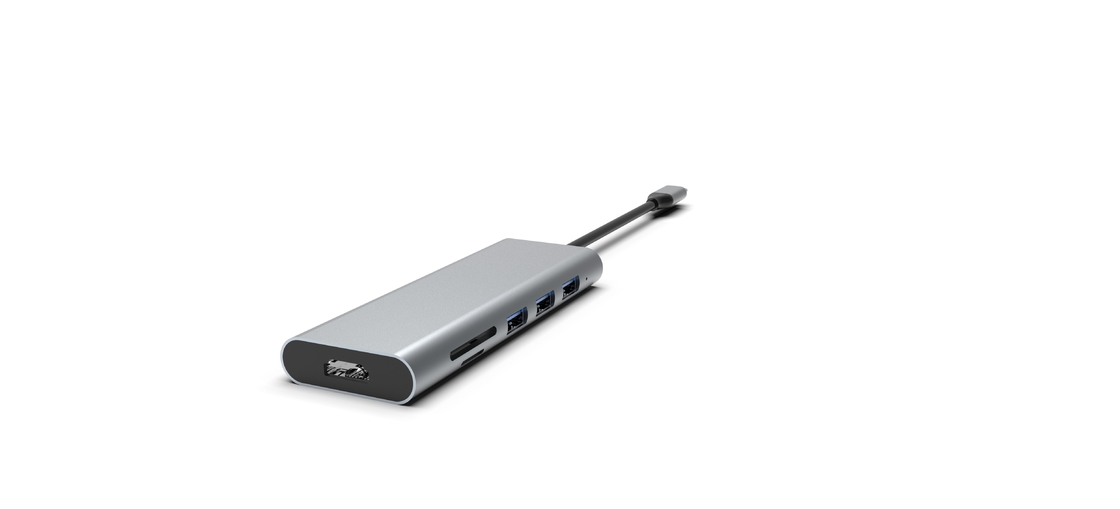 Type C USB C Adapter Multiport Adapter Hub Met Ethernet 4K HDMI 3 USB 3.0 poorten 100W PD Compatibel