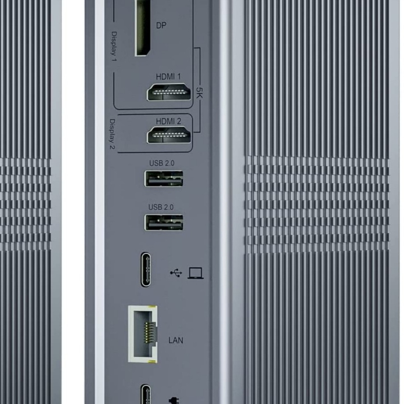 16 poorten Displaylink USB C Hub Dual 4k 60hz 10Gbps USB Desktop Docking Station