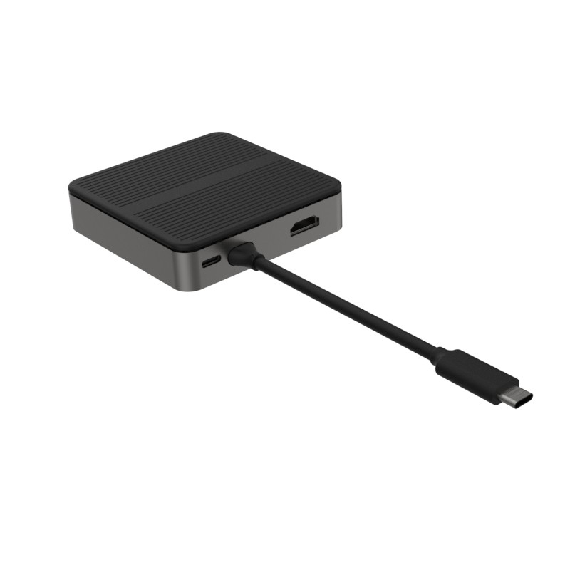 Square 6 In 1 Dual HD 4K Type C Docks Met RJ45 PD 100W SD TF 3xUSB 3.0 Docking Hdmi Hub Usb C A