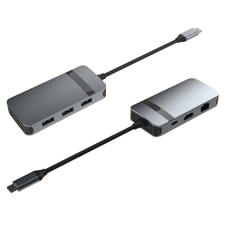 Hdmi USB C Hub Multiport Adapter Netwerk Multiport Adapter USB 3.0 Port 6 In 1
