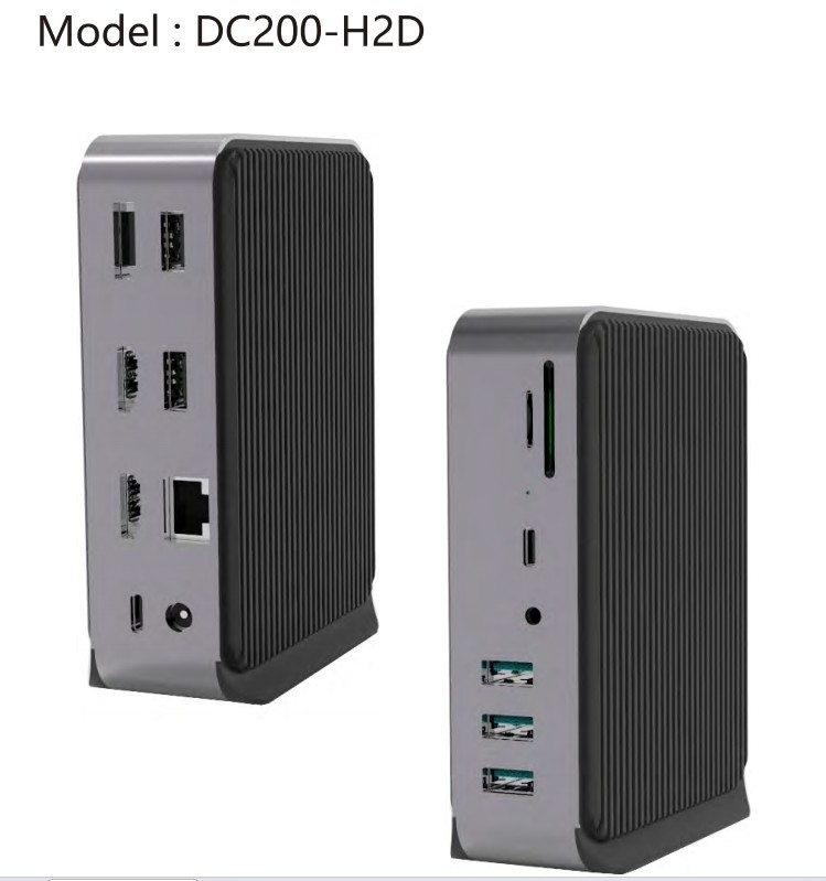 Gigabit Ethernet USB Type C Docking Station Charging Hub Met HDMI 4K-resolutie Voor Macbook