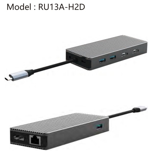 9 in 1 Gigabit Ethernet USB C hub adapter met 4K HDMI DP-poort voor Macbook laptop