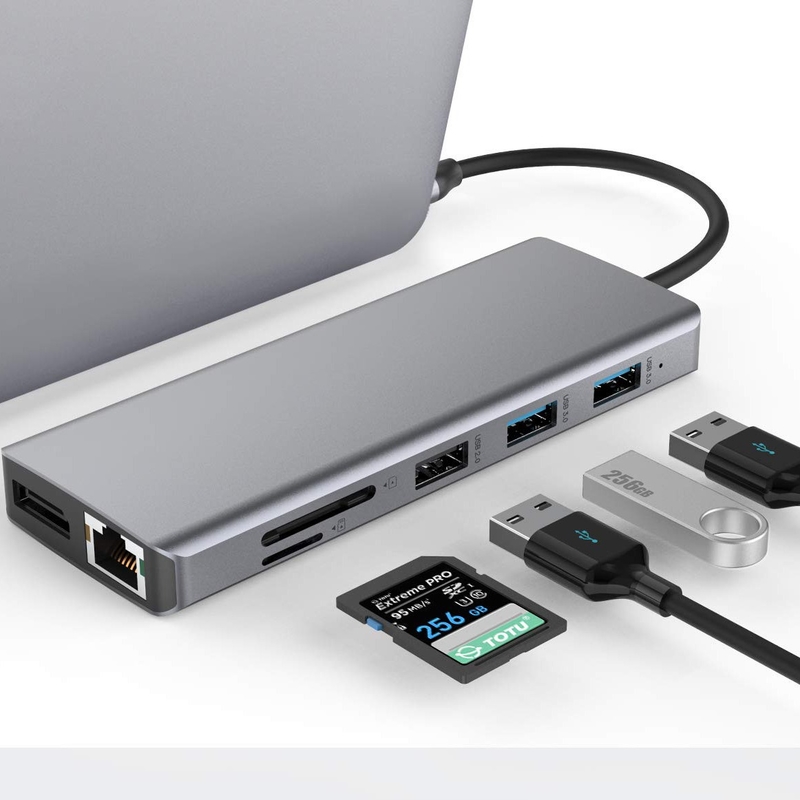 USB A Type C Hdmi Usb Hub met 5Gbps overdrachtssnelheid en voeding