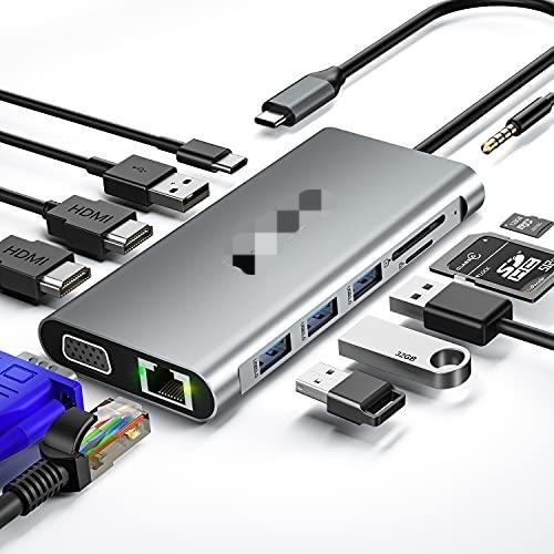 USB C Adapter 13 in 1 4K HDMI Hub Type C naar HDMI 4K USB 3.0 2.0 PD Charging Converter
