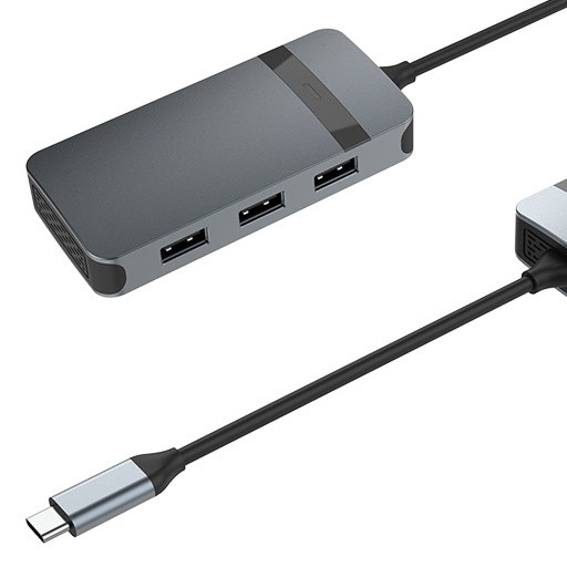 4 IN 1HDMI USB UP Usb C Adapter voor Laptop Power Verbeterde Audio Connectiviteit