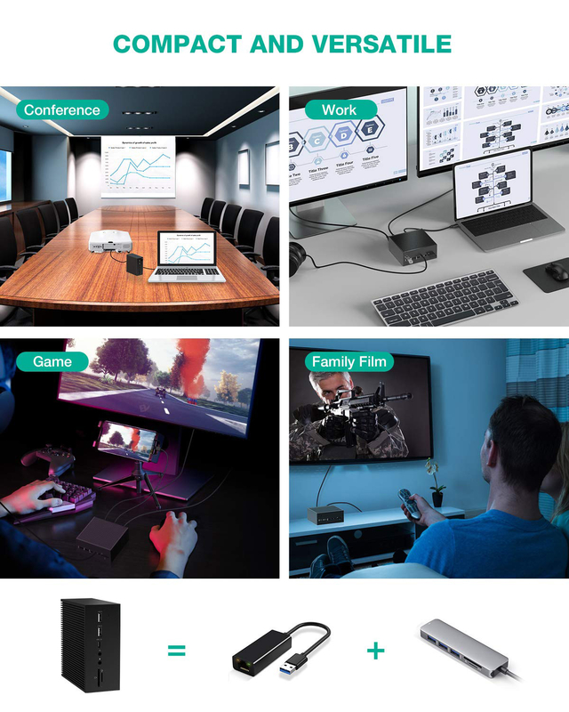 DisplayLink Docking Station Voor Macbook Pro Dual Monitors M1/M2 Windows 15 In 1 USB C 3.0 Laptop