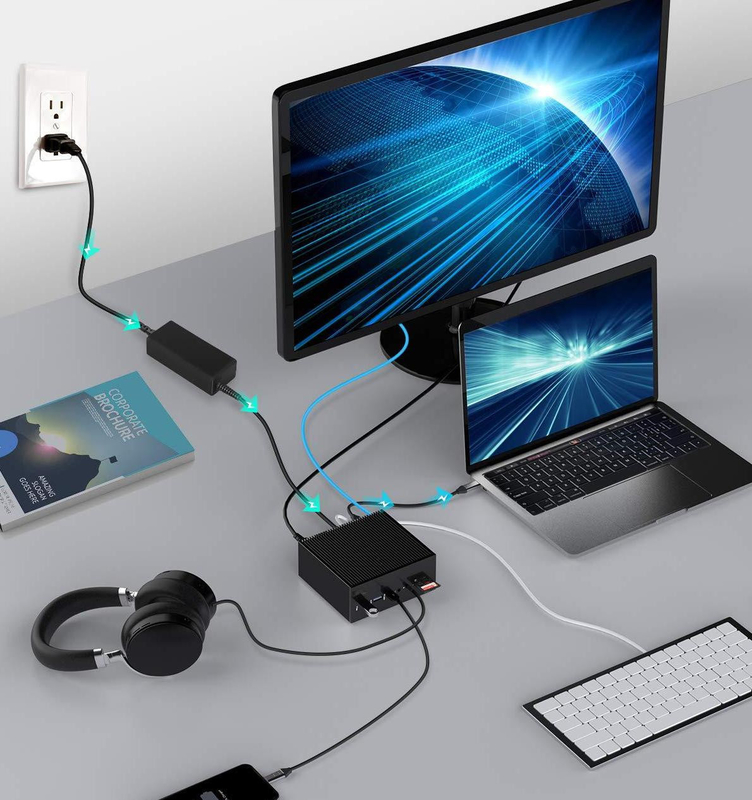 DisplayLink Docking Station Voor Macbook Pro Dual Monitors M1/M2 Windows 15 In 1 USB C 3.0 Laptop