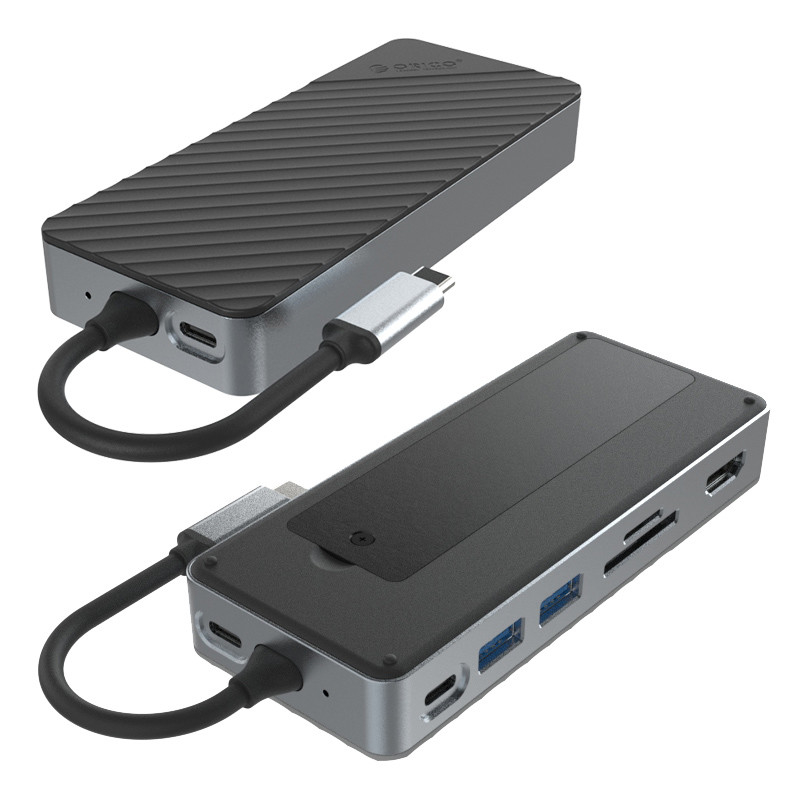 Displaylink Thunderbolt Dock USB C Docking Station met Magnetische Casing 10Gbps Transmissiesnelheid Voor NVMe SSD's
