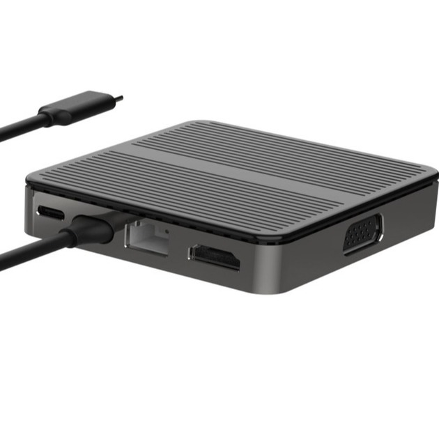 Vierkante zwarte USB C naar USB Adapter Mac 6 in 1 USB C naar USB A Hub Adapter OTG Adapter