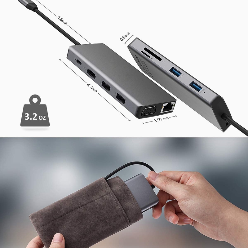 USB-C-adapter SD-kaart TF-kaart slot USB 3.0/2.0 Type C-adapter voor gegevensoverdracht