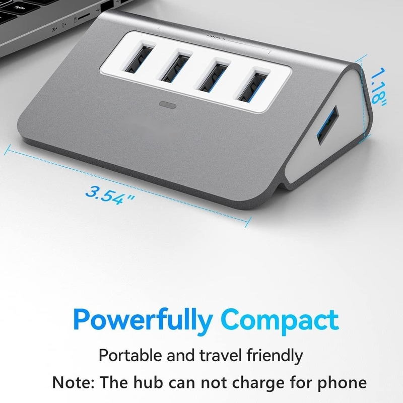 10 poorten USB C Hub Draagbare USB C Hub Type C tot 4 USB A-poorten Voor pc tablet