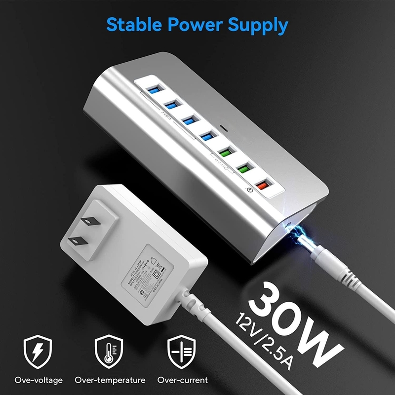 USB C Adapter 3.2 Hub Gen 2 USB C naar USB Multiport Adapter 30W Power Voor Laptop