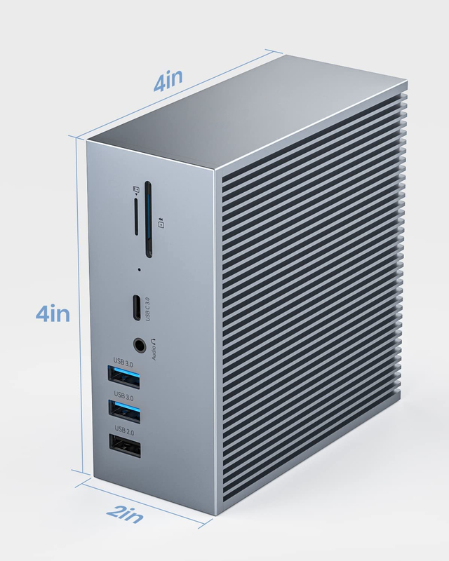 16 in 2 USB C Dual Monitor Thunderbolt 3 Dock HDMI Voor Laptop Hub USB Adapter