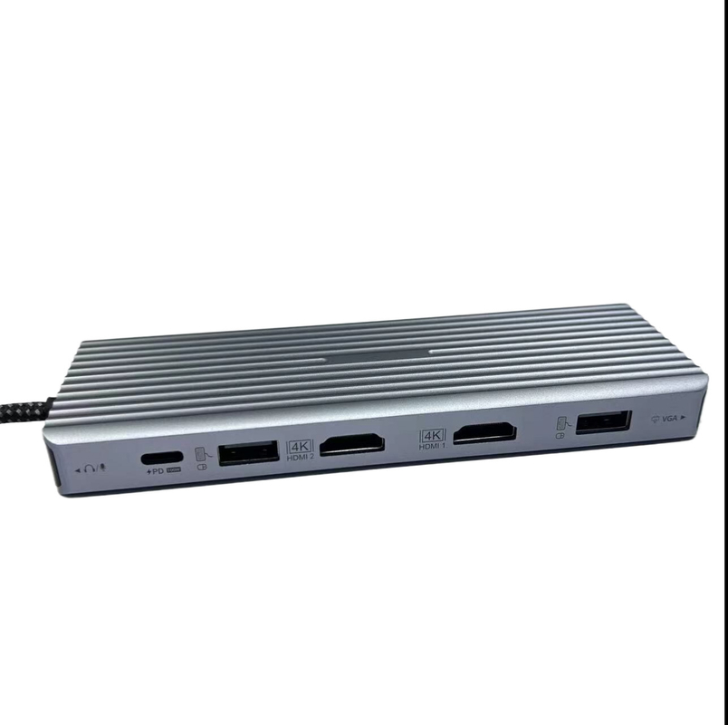 13 in 1 USB C Hub Docking Station Dual Display Triple Display met Audio