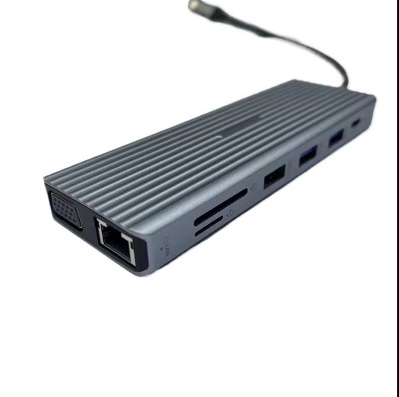 13 in 1 USB C Hub Docking Station Dual Display Triple Display met Audio