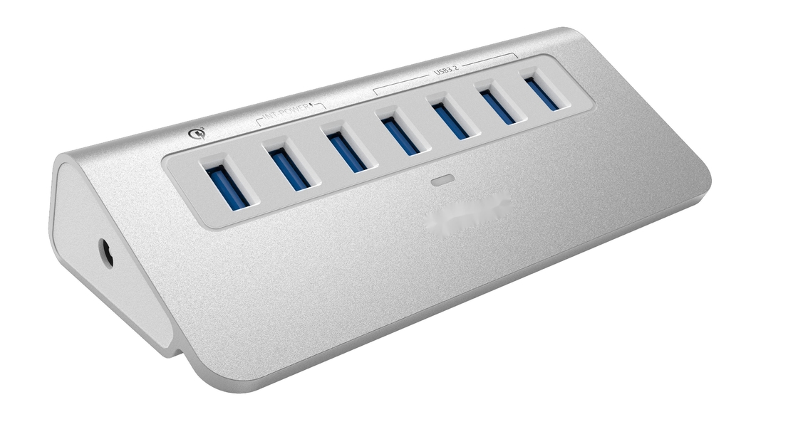 Behoorlijk zilveren USB C-dockingstation met Displaylink IC en USB 3.0-poorten
