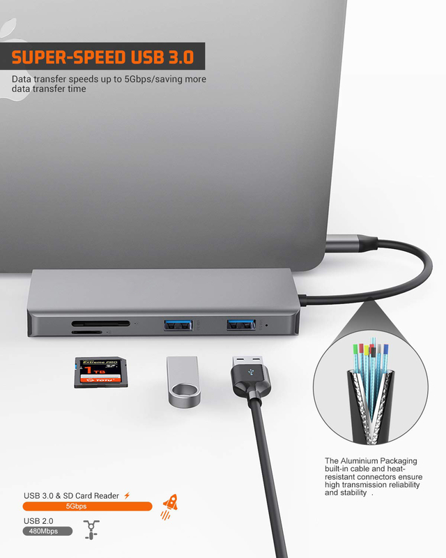 USB C Dual HDMI Hub ICZI USB C Hub 11 In 1 USB C Multiport Adapter met 2 HD 4K 30Hz 4 USB