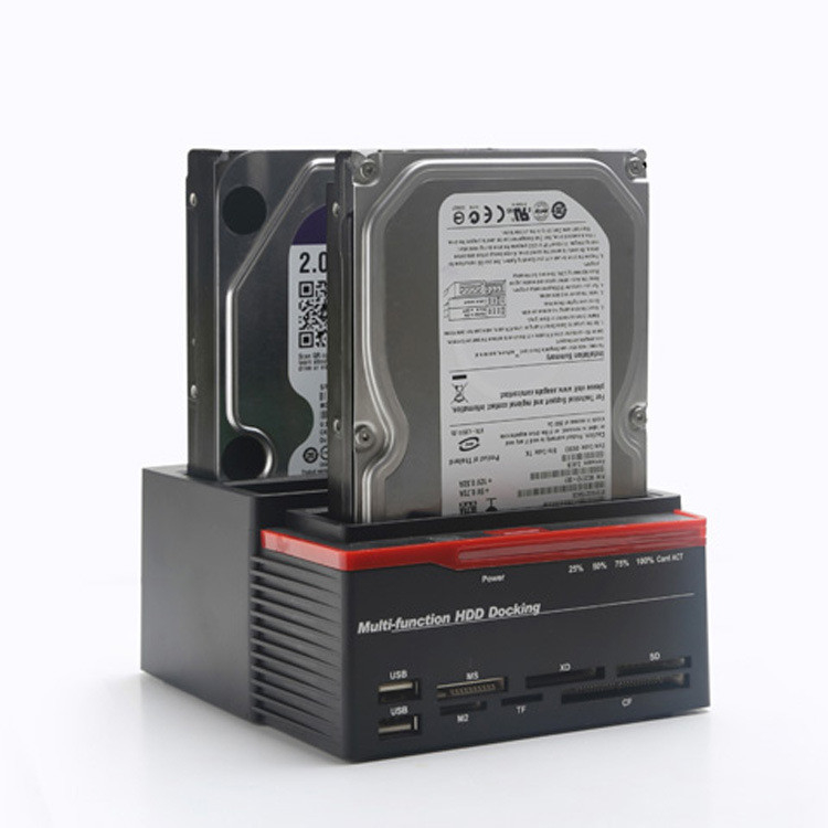NVMe M.2 Duplicator Dual-Bay Offline Clone USB C naar NVME Docking Station Voor M2 SSD M Key Hard Drives