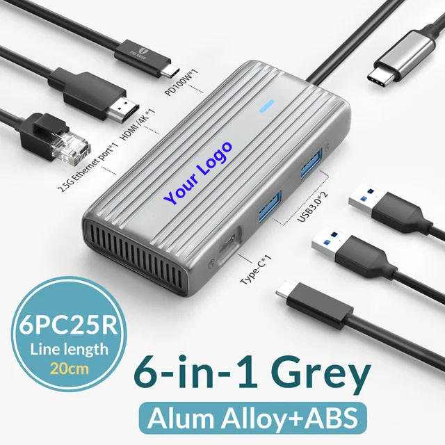 USB C Hub met 4K HDMI en High-Speed USB 3.0 Compatibel voor Windows Mac
