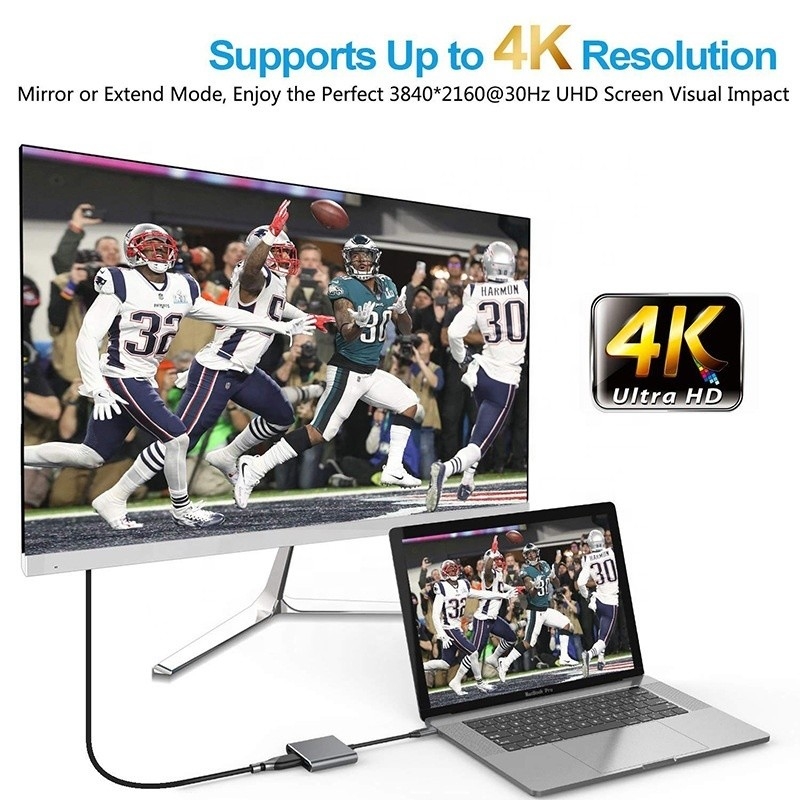 3-in-1 USB C Type C Multifunction Hub naar USB-C PD HDMI USB 3.0 Adapter Converter Cable