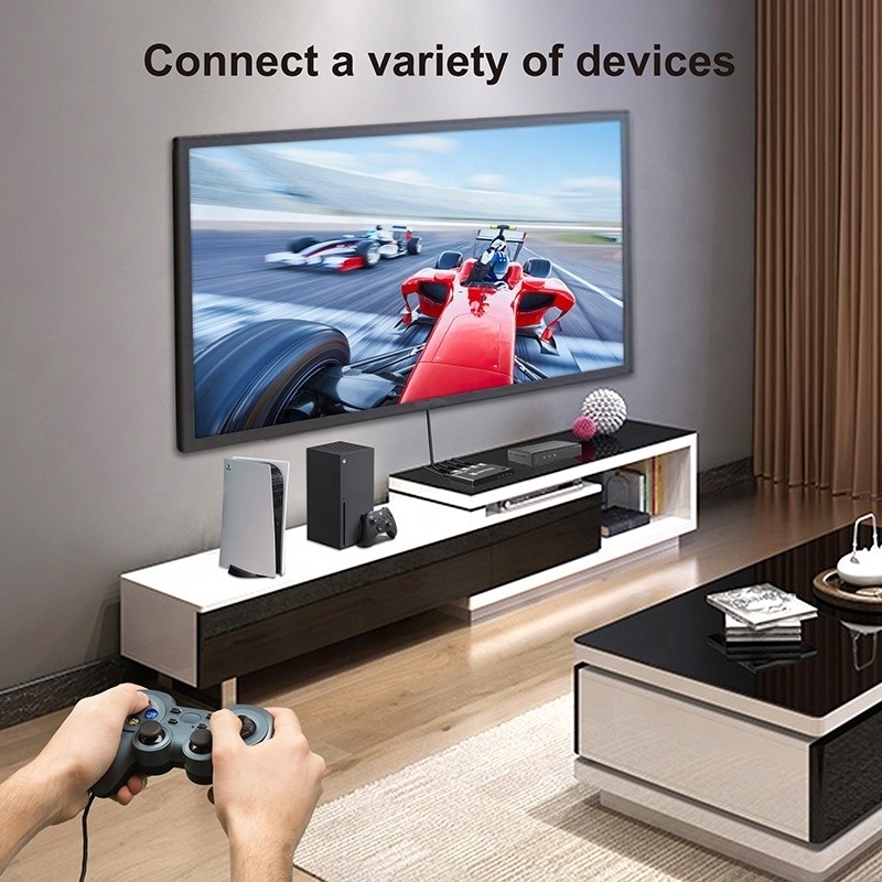 8K HDMI Switch 3 In 1 Out Ondersteuning 3 HDMI Input 8K 60Hz 4K 120Hz Geavanceerde technologie