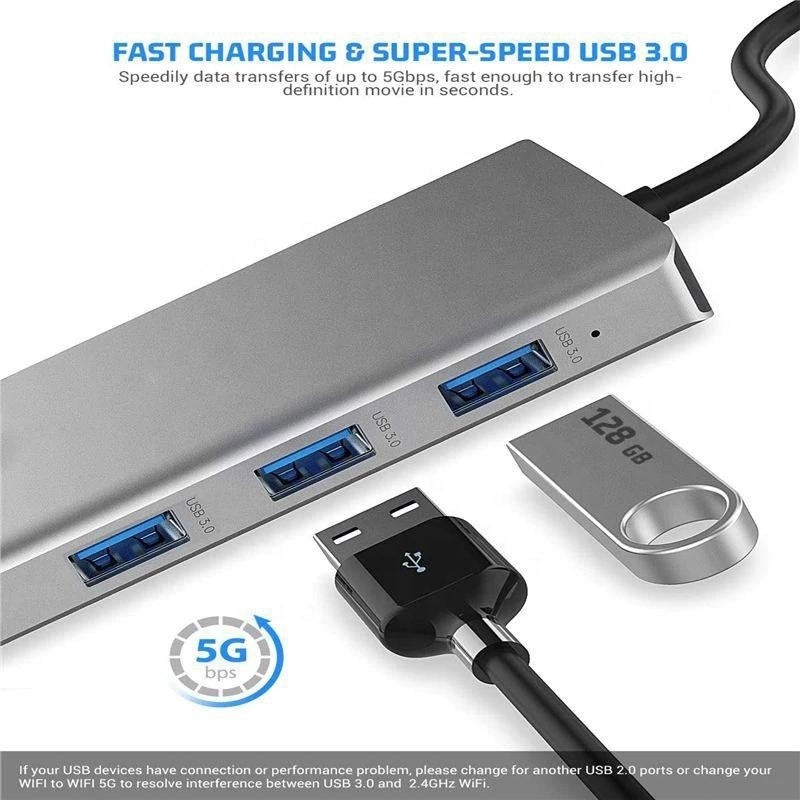 12-in-1 USB Type-C dockingstation HDMI 1080P 60Hz 2*HDMI VGA RJ45 4*USB Audio SD/TF PD