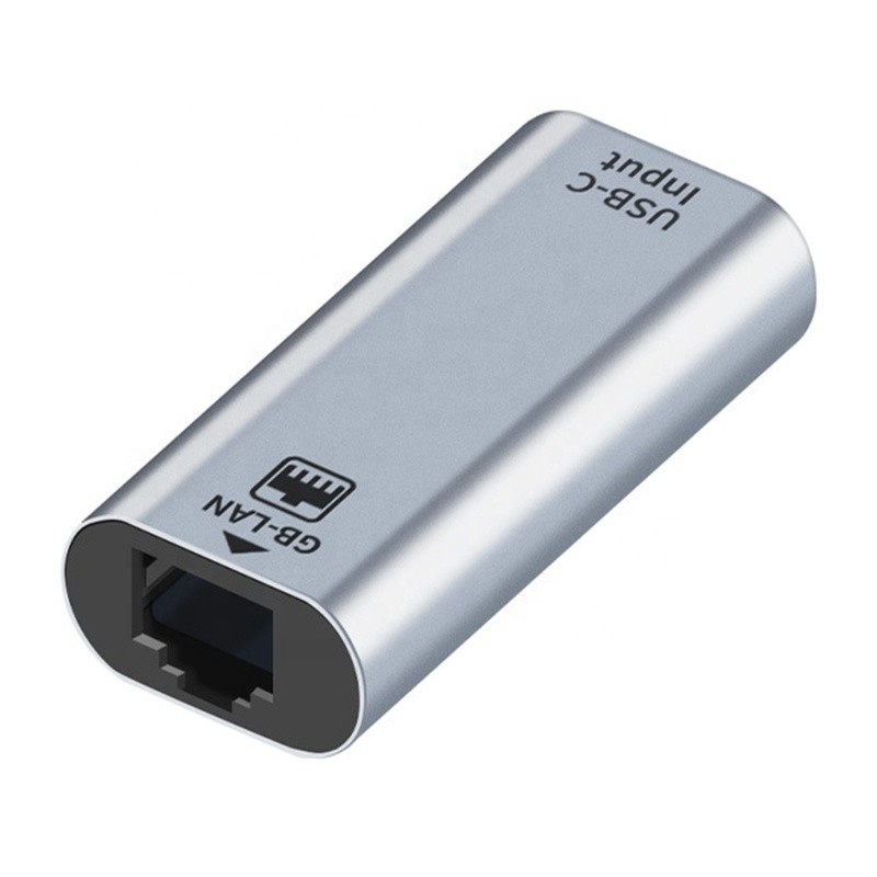 USB C Vrouwelijke naar Ethernet-poortadapter 10/100/1000 Mbps-snelheid voor snelle netwerkverbinding