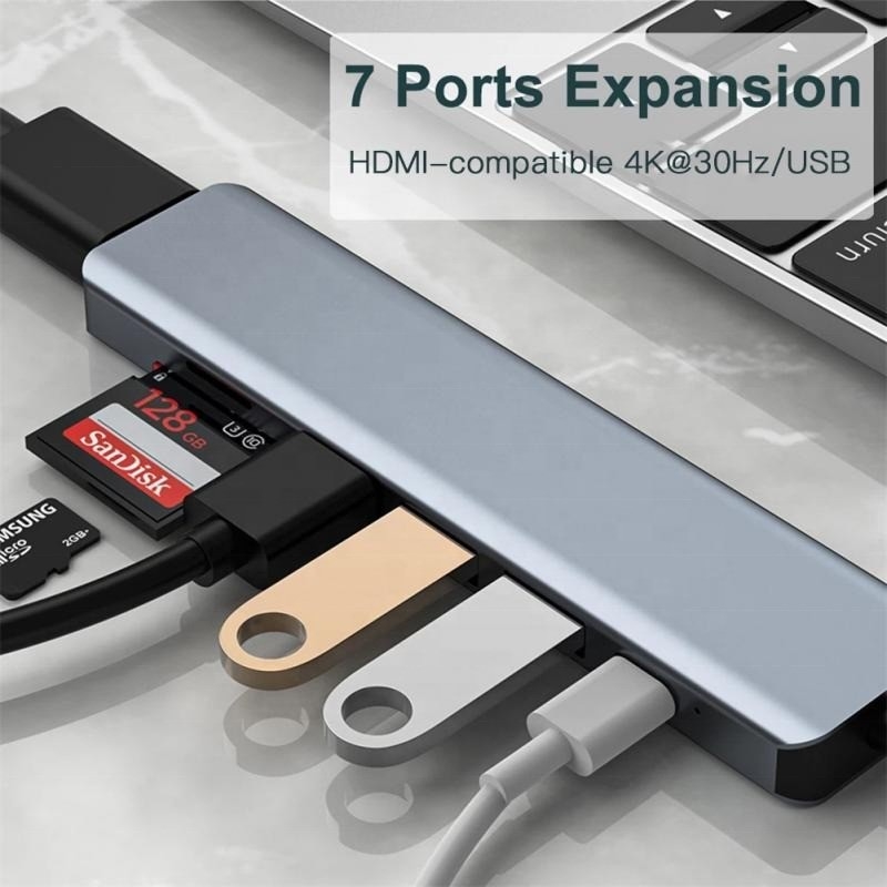 Type C Type-C Hub Multifunction Adapter voor het opladen van gegevensoverdracht en videoproductie