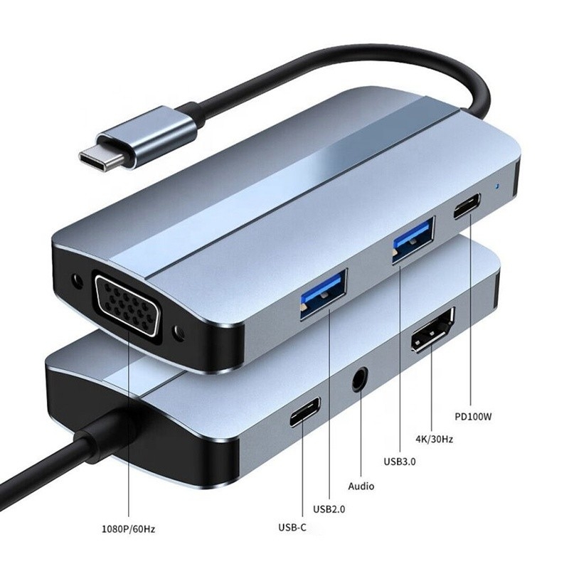 11 In 1 USB-C Hub Type-C naar HDMI USB3.0 USB2.0 SD TF Adapter Hub met kaartlezer
