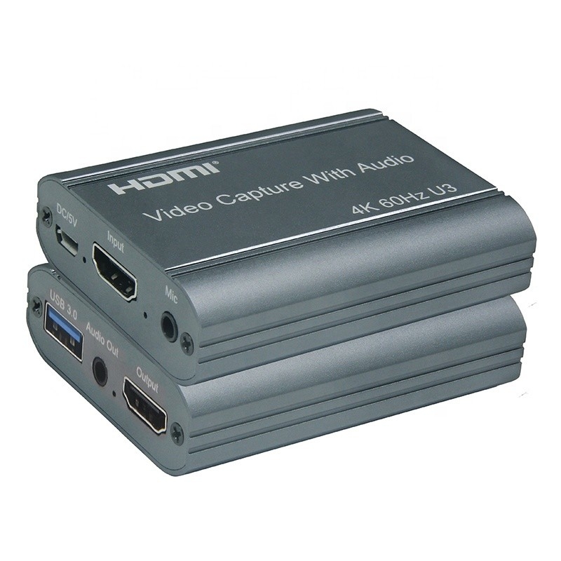 Professionele 4K 60Hz HDMI naar USB3.0 Video Capture Card met Audio Output en USB 3.0