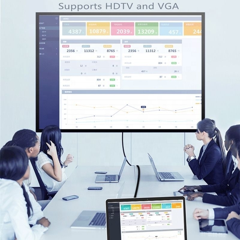 7-in-1 USB C Type C Docking Station met HDTV HDMI VGA USB RJ45 en snelle gegevensoverdracht