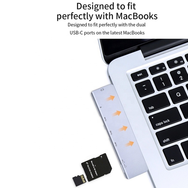 USB C Type C 4K 30Hz HDMI USB 3.0 TF SD Adapter Hub Docking Station voor Macbook Pro