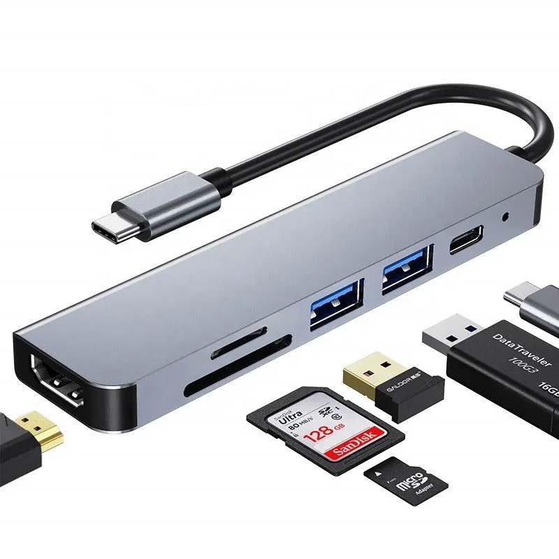 USB 3.1 Docking Station Hub met 4K HDMI USB3.0 TF SD Card Reader en 87W PD Charging