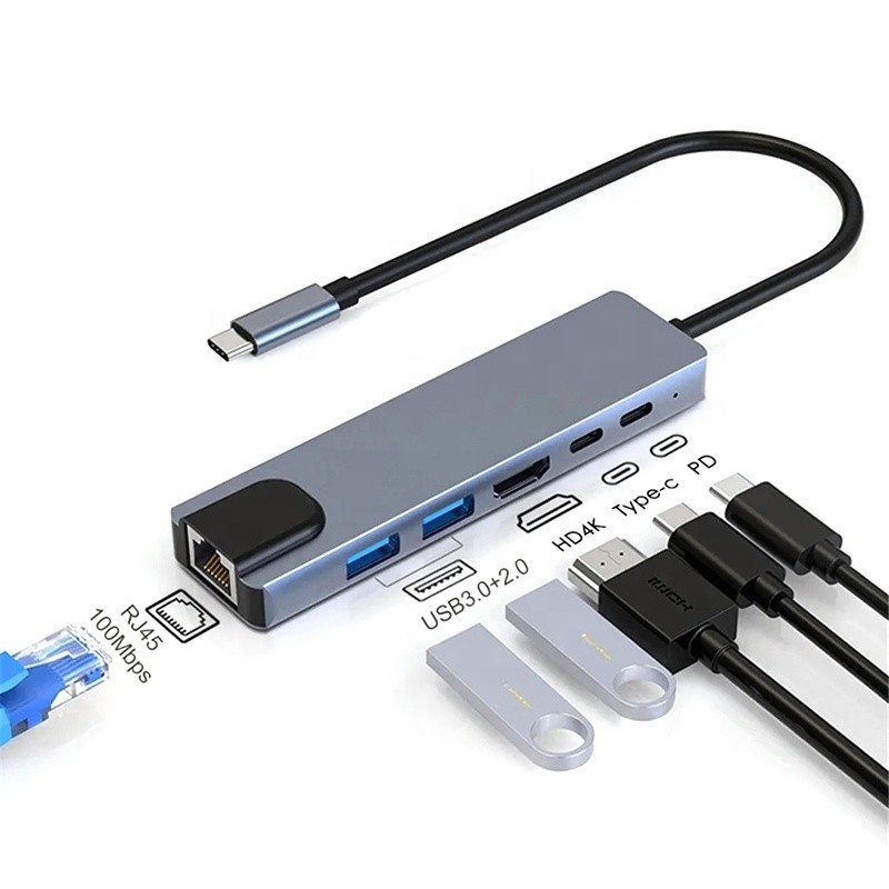 Snel opladen 16 In 1 USB C Adapter voor mobiele telefoon Laptop Notebook 4K HDMI RJ45 PD