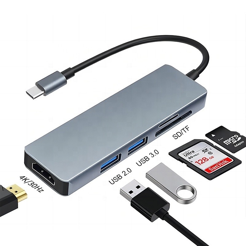 11 In 1 USB-C Hub Type-C naar HDMI USB3.0 USB2.0 SD TF Adapter Hub met kaartlezer
