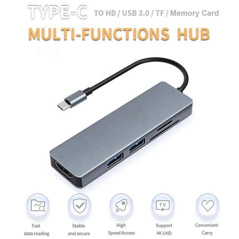 11 In 1 USB-C Hub Type-C naar HDMI USB3.0 USB2.0 SD TF Adapter Hub met kaartlezer