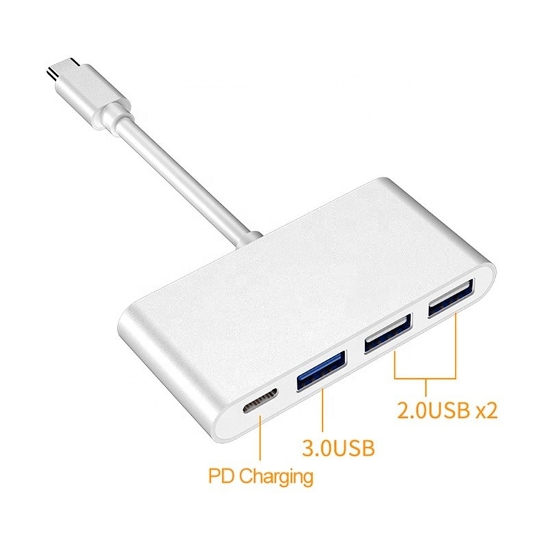 USB 3.1 Interface 4-in-1 Type C Hub Multiple Adapter voor snelle gegevensoverdracht