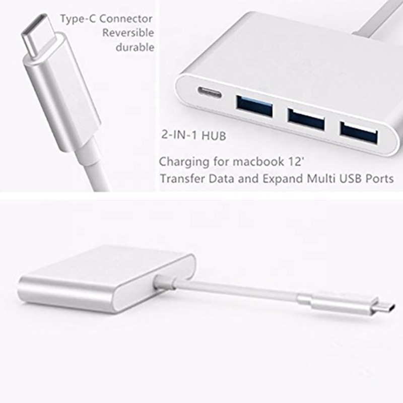 USB 3.1 Interface 4-in-1 Type C Hub Multiple Adapter voor snelle gegevensoverdracht