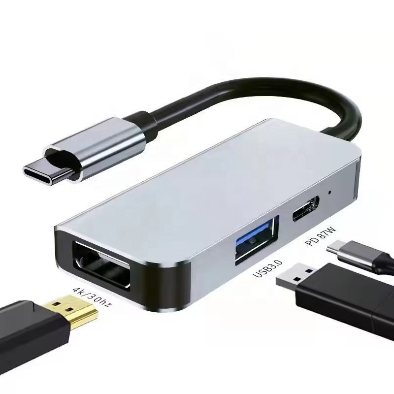 USB 3.1/USB Type-C Hub Adapter Docking Station met 4K HDMI USB3.0 USB 3.0 Type C PD