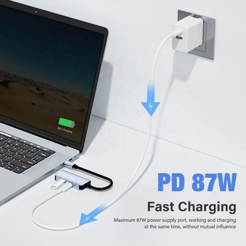 USB 3.1/USB Type-C Hub Adapter Docking Station met 4K HDMI USB3.0 USB 3.0 Type C PD