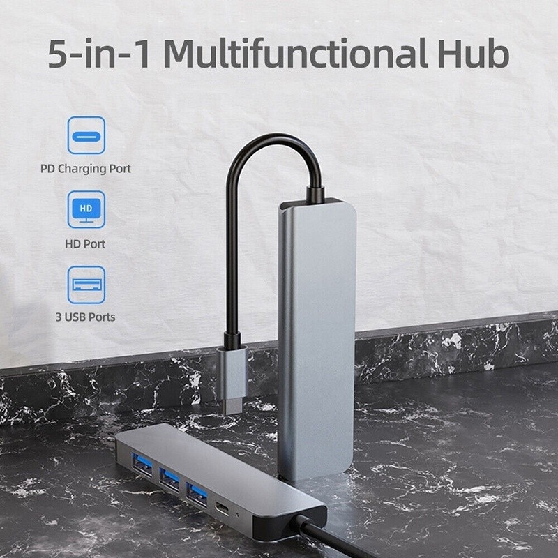 Persoonlijke 6-in-1 USB C Type-C Hub tot 4K HDMI en USB 3.0 voor Macbook OEM/ODM