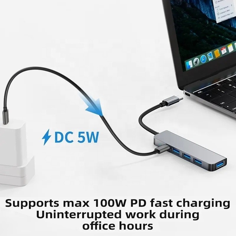 9-in-1 USB C Type C Adapter Hub met 100W PD Charging en USB3.0 3*USB2.0 Output