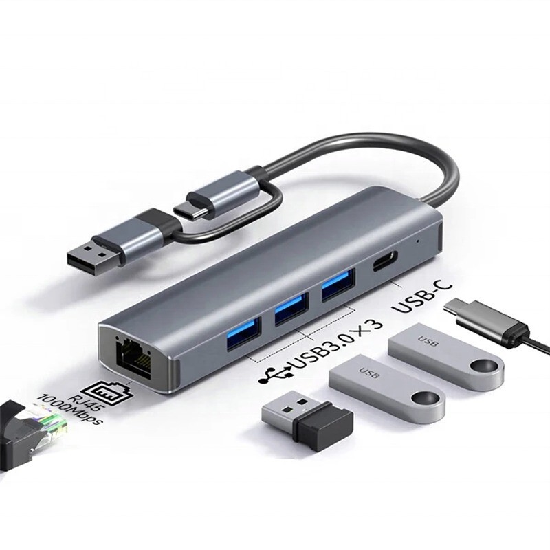 12-in-1 Multiport Adapter USB C Hub Docking Station Met USB 3.1 Interface En RJ45 Gigabit Ethernet