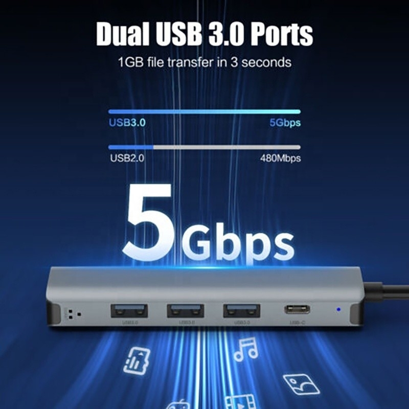 12-in-1 Multiport Adapter USB C Hub Docking Station Met USB 3.1 Interface En RJ45 Gigabit Ethernet
