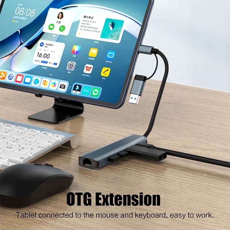 12-in-1 Multiport Adapter USB C Hub Docking Station Met USB 3.1 Interface En RJ45 Gigabit Ethernet