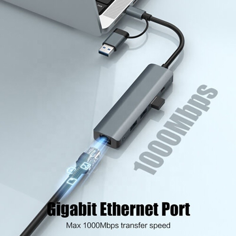 12-in-1 Multiport Adapter USB C Hub Docking Station Met USB 3.1 Interface En RJ45 Gigabit Ethernet