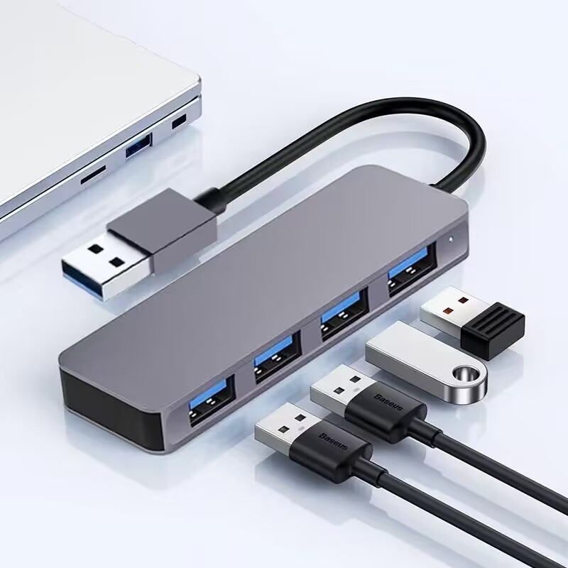 High Speed 4 Port USB 3.0 HUB 5Gbps USB C Draagbaar met stroomadapter voor PC Mac Laptop