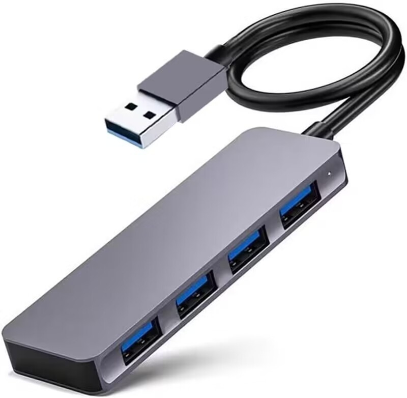 High Speed 4 Port USB 3.0 HUB 5Gbps USB C Draagbaar met stroomadapter voor PC Mac Laptop